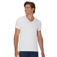 thumbnail image 2 of Men's Hanes 7880W6 Premium Cotton White V-Neck T-Shirts - 6 Pack (White 2XL), 2 of 4