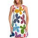 thumbnail image 1 of Disketp Colorful Butterflies para Vestido sin Mangas para Mujeres, Vestidos de Verano para Mujeres, Casual y Holgado para la Playa, 1 of 7