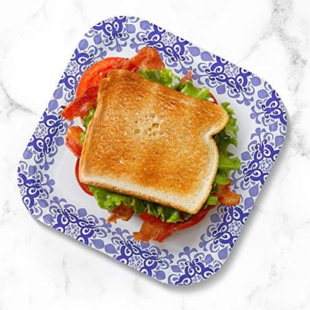 Brand Buzz Glad Everyday Paper Disposable Plates - Pack of 50
