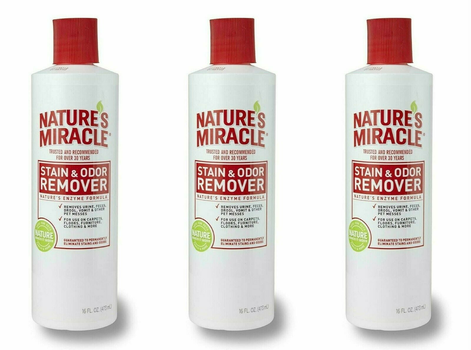 3 Nature's Miracle Dog Stain And Odor Remover Safe for Kids Dogs Cats
