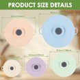 thumbnail image 2 of Grusce 5pcs Assorted Size Silicone Bowl Lid Spill Proof Microwave Safe Silicone Lid Cover for Cup Bowl Plate Pot Pan, 2 of 11