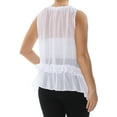 thumbnail image 2 of bar III Womens Ruffled Knit Blouse, White, Medium, 2 of 2