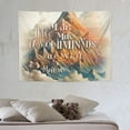 thumbnail image 4 of ONETECH  Bible Verse Scripture Tapestry Wall Hanging Inspiring Cartoon Mountains Cross Tapestry There Is No Rock Like Our God Wall Tapestry for Bedroom Living Room Dorm Home Decor, 4 of 7