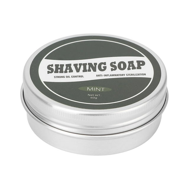 Men's Shaving Soap, Rich Lather, Gentle, Safe, Non-Irritating, for Home and Salon, 55 ml, Mint