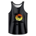 thumbnail image 2 of Mens Tank Top Summer Funny Graphi T Shirts Sports Fitness Gym Casual Loose Beach Everyday Wear Breathable Vests Black L, 2 of 3