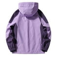 thumbnail image 4 of iHPH7 Workout Jackets for Woman Waterproof Jackets for Women Trench Coat Women Outdoor Jacket Travel Jacket Rain Jacket Women Waterproof Hiking Rain Jacket Women Purple M, 4 of 9