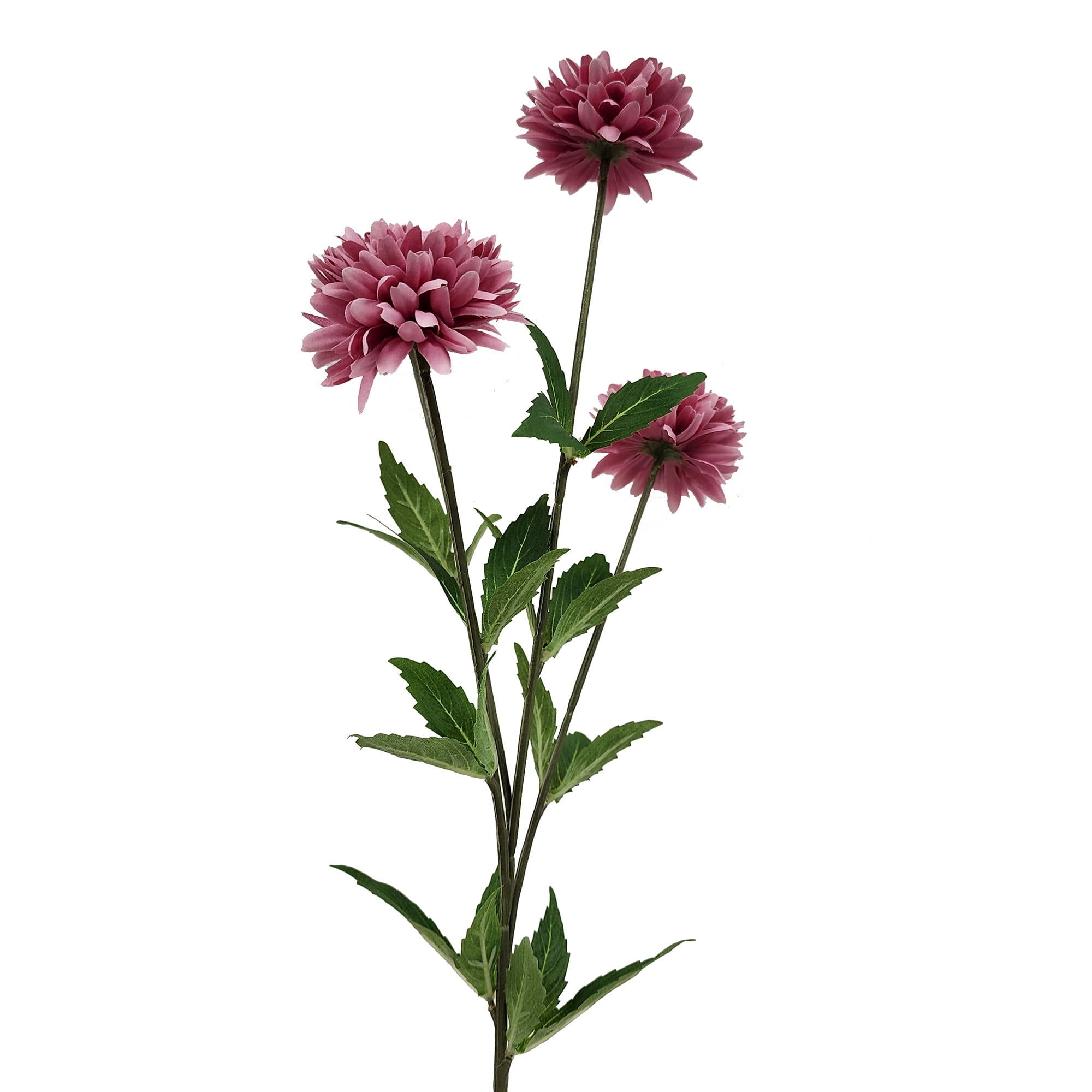 (2 pack) Mainstays 31" Artificial Pink Ball Mum Indoor Stem