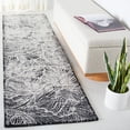 thumbnail image 2 of SAFAVIEH Ebony Aaliyah Floral Runner Rug, Black/Ivory, 2'3" x 9', 2 of 8