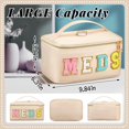 thumbnail image 2 of Bolsa de almacenamiento para cosméticos y artículos de tocador Geetery Chenille Letter Beige, 2 of 7