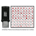 thumbnail image 3 of Printtoo Personalized&nbsp;Christmas Theme Icons&nbsp;Round Rubber Stamp Self Inking Stamper 12 mm-Black, 3 of 7