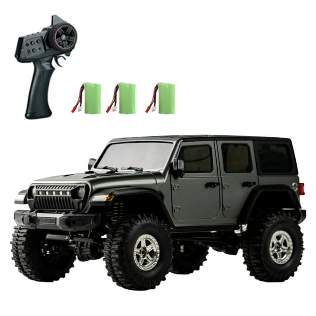 Zootealy 1/18 Scale Gray Remote Control Rock Crawler Car - D870, 2.4G, 3-Battery Version