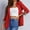 Red, variant on Mnyycxen Women's Casual Business Blazer 3/4 Sleeve Button Solid Open Front Jackets Work Office Blazers Tops with Pockets