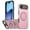 Pink, variant on For iPhone 17 Pro Ultra Slim Hybrid TPU PC Protective Cover with Metal Rotation Holder , Military Grade Shockproof Phone Case Cover,Black,For iPhone 17 Pro