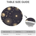 thumbnail image 5 of Mystical Star and Moon Round Table Cover - Vintage Celestial Print Waterproof Elastic Edge Cloth for 52 Inch Tables, Easy Clean, 5 of 6