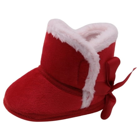 

QYZEU Girls Size 2 Shoes 9T Girls Shoes Girls Warm Baby Winter Toddler Prewalker Shoes Boys Snow -Slip Boots Baby Shoes