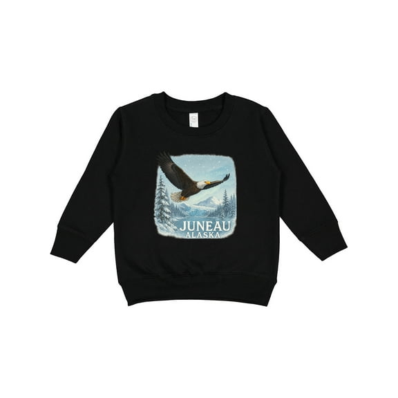Inktastic Juneau Alaska Bald Eagle Mountain Landscape Toddler Sweatshirt