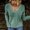 #0479-Green, variant on TaTaai Womens Long Sleeve Tops V Neck Solid Embroidered Casual Pullover Blouse Loose for Daily Work