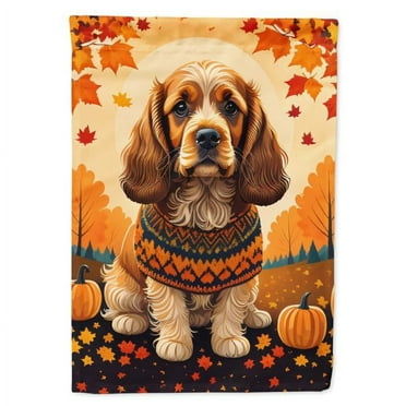 Carolines Treasures DAC1038GF 15.5 x 11.25 in. Cocker Spaniel Fall Garden Flag