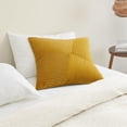 thumbnail image 5 of Set of 2 Sage Green Decorative Throw Pillow Covers 12x12 Inch Soft Corduroy Windmill Textured Striped Patchwork Cushion Cases for Sofa Bed Home Decor, 5 of 7