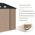 thumbnail image 5 of EastVita 10x8 FT Outdoor Metal Storage Shed, Steel Utility Shed Storage, Metal Shed Storage Utility Room with Lockable with Sloped Roof for Patio, Garden , Outdoor, 5 of 7