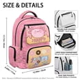 thumbnail image 4 of Yuyamidu Cute Axolotl School Backpack for Girls 6-10 Pink 17 Inch Lightweight Waterproof Multi-Pocket Bookbag with Padded Shoulder Straps for Elementary 1st-4th Grade Back to School Supplies, 4 of 7
