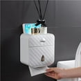 thumbnail image 2 of facefd Paper Towel Dispenser Wall Mounted No-drilling Paper Towel Holder Bathroom Coreless Toilet Dispenser Garbage Bags Holder Home Paper Extraction Dispenser white, 2 of 6