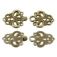 thumbnail image 3 of Cloak Clasp, 4 Pairs Vintage Flower Cape Clasps Sew on Hooks and Eyes Fasteners(Bronze), 3 of 6