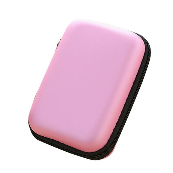 Leather Style Zipper Case for Electronics Organizes Earphones Power Bank Cables Small Tech Accessories