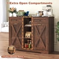 thumbnail image 3 of ANPOO Farmhouse Double Tilt-Out Trash Cabinet with Charging Station, 2×10 Gallon Hidden Storage, Drawers & Adjustable Shelves for Kitchen & Dining Room, 3 of 7