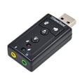 thumbnail image 1 of Graflsoa 7.1 Channel USB External Sound Card with 3D Surround Sound and Button Control, Black, Compact Design, 3.5mm Audio Interface, 1 of 6