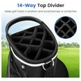 thumbnail image 2 of Golf Cart Bag, 14 Way Organizer Divider Golf Club Bag with 9 Pockets, Cooler Bag, Rain Cover, Adjustable & Detachable Dual Shoulder Straps, Lightweight Cart Golf Bag for Men & Women, 2 of 9