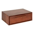 thumbnail image 1 of Kate and Laurel McCutcheon Floating Wood Storage Shelf, 18 x 12 x 6, Walnut Brown, Decorative Transitional Floating Wall Shelf with a Concealed Cubby Compartment, 1 of 15