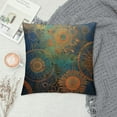 thumbnail image 2 of COMIO  Square Throw Pillow Covers Golden Blue Mandala Bohemian Pillow Cases Decorative for Home Bedroom Sofa Pillowcases Standard, 2 of 5