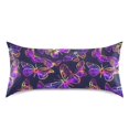 thumbnail image 3 of Satin Pillow Case Colorful Butterflies Outline Standard Silk Pillow Cover for Hair and Skin Envelope Closure 20"x26", 3 of 9