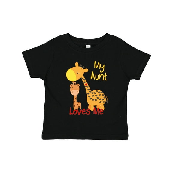 Inktastic My Aunt Loves Me Giraffe Boys or Girls Toddler T-Shirt