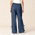 thumbnail image 5 of Delayuji Womens Cotton Linen Pants Wide Leg Pants Loose Fit Summer Casual Outerwear Fashion Pants With Pockets, 5 of 7