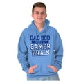 thumbnail image 3 of Fathers Day Dad Bod Video Gamer Brain Men's Big & Tall Graphic Hoodie Brisco Brands 2X, 3 of 5
