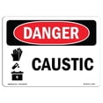 thumbnail image 1 of SignMission OS-DS-A-710-L-1055 7 x 10 in. OSHA Danger Sign - Caustic, 1 of 1