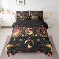 thumbnail image 2 of Homewish Boho Bohemain Theme 7-Piece Twin Bedding Sets,Retro Sun Moon Bedding Comforter Set,Gold Black Sheet Sets For Teens,Super Cozy Room Decor Reversible, 2 of 8