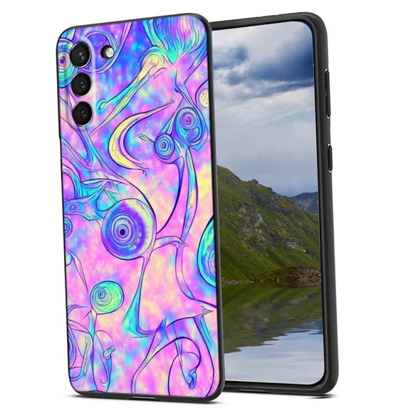 Compatible with Samsung Galaxy S23 Phone Case, Psychedelic-Trippy-Alien-Art-Visuals-Colours08 Case Men Women, Flexible Silicone Shockproof Case for Samsung Galaxy S23