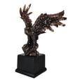 thumbnail image 6 of Large Majestic Bald Eagle Landing On Cliff Rock Bronze Electroplated Figurine, 6 of 9