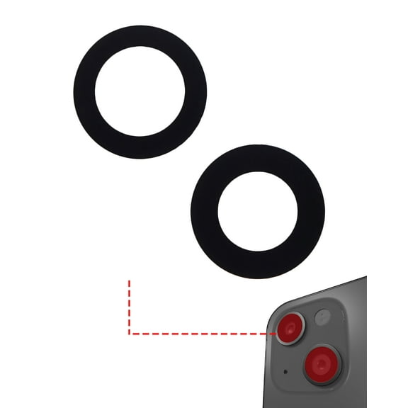 Replacement Back Camera Lens (Glass Only) With Adhesive Compatible For iPhone 13 / 13 Mini (2 Piece Set) (Aftermarket Plus) (10 Pack)