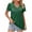 Green Tops for Women, variant on HAPIMO Women's Trendy Loose Cotton Lined Pullover Dressy Tunic Clearance Summer Tees for Teen Girls Solid Color Ruched Short Sleeve Casual Workout Blouses V Neck Shirts Green L