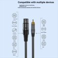 thumbnail image 1 of Cable XLR Macho A Macho, Cable Conector Chapado en , Adaptador de Cable de Audio para Micrófono XLR con Protección Coaxial de 16,4 Pies, 1 of 5