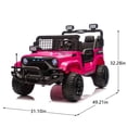 thumbnail image 2 of HIFINE 24V 100W*2 Two-Seater Kids Ride On Car w/ RC, for Kids 3-8, Pink, 2 of 11