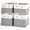 Gray, variant on SUGIFT Woven Storage Baskets 4 Pack Rope Handle Fabric Bins with Base Board Linen Shelf Organizer Bins for Closet Nursery and Home 16" X 12" X 8", Khaki