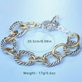 thumbnail image 5 of Exquisite Braided Wire Rope Twisted 1pc Bracelet - Suitable for Daily Wear by Women and Mothers - Ideal Gift,golden   silvery, 5 of 14
