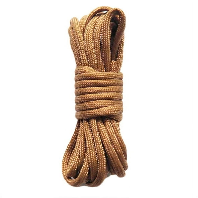 Nvzi 2 piezas de cordón de nailon trenzado de 4 mm para acampar, hamacas, tendederos, senderismo y pesca, 3 yardas, marrón
