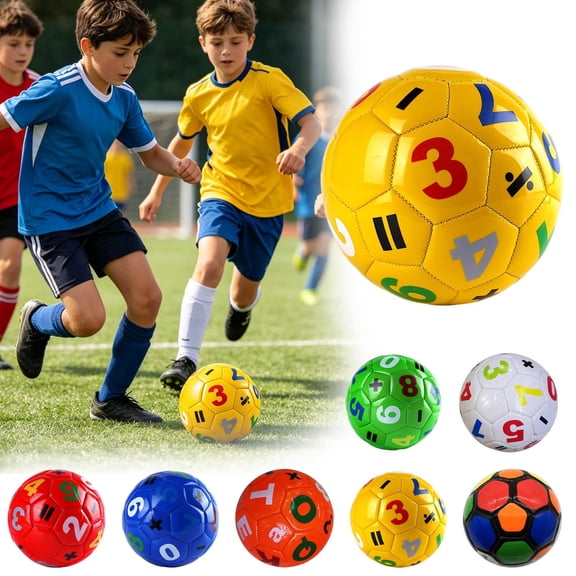 FastXmas Soccer Ball Size 2 Alphabet Number Design - Sports & Outdoors Soccer Ball(5.9 x 5.9 Inch)