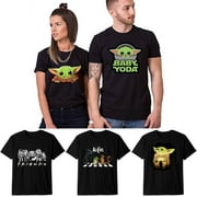Star Wars The Mandalorian Baby Yoda Cotton Crew Neck T-shirt, Men/Women Short Sleeve Graphic Tees